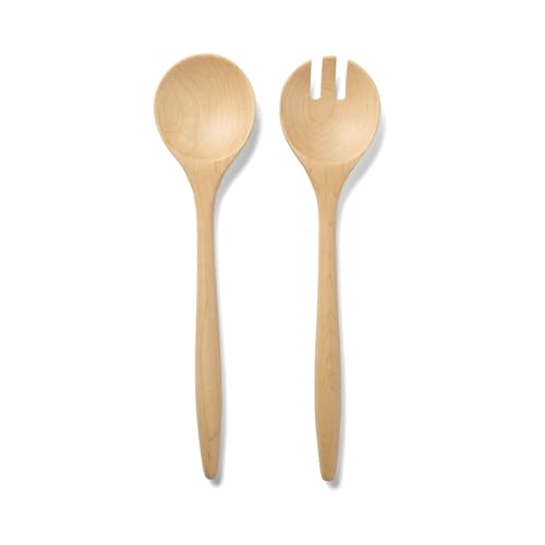 Sur La Table Maple Wood 2-Piece Server Set, Tan
