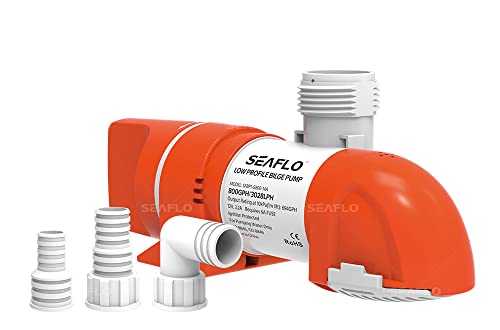 Seaflo 14A Series Narrow Low Profile Water Level Sensing Automatic Bilge Pump (1100 Gph, 12V) #TOP1