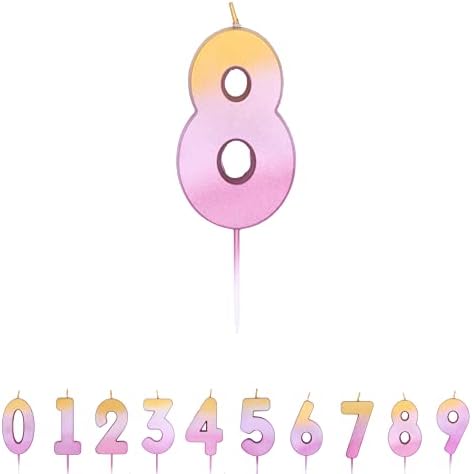 Pioneer Party Candle, Age One Cake Candle, 1st First Birthday Candles, 15851, Rose Gold Ombre