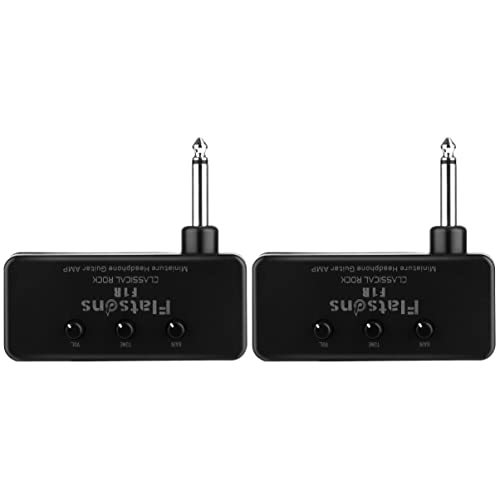Milisten 2 Juegos Mini Amplificador De Guitarra Eléctrica De Audio Portátil Amplificador De Auriculares De Guitarra Eléctrica Transmisor Viajar El Plastico Enchufar Bajo