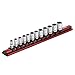 ARES 71180-1/4-Inch Drive Magnetic Socket Organizer - Aluminum Rail Stores up to 12 Sockets and Keeps Your Tool Box Organized