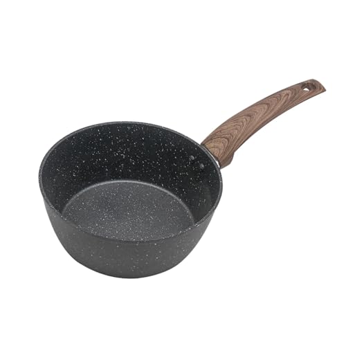 WXBCDS Olla para Sopa Olla for Sopa y Leche, for Cocina casera, Cocina de inducción, Cacerola con Mango Largo, Antiadherente, pequeña(B)