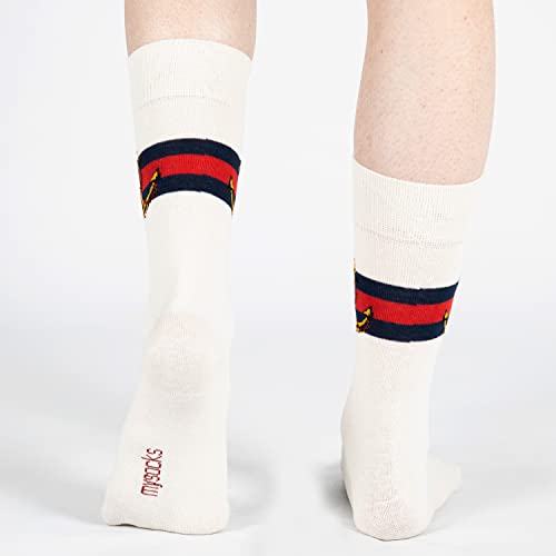 Image of Mysocks Unisex Extra Fine Combed Cotton Crew Socks |Colourful Designs | Seamless Toe | Make Your Steps Enjoyable