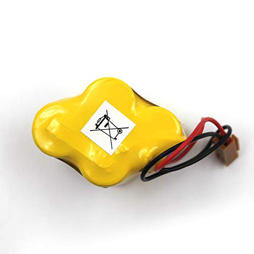 Elxjar (3-Pack) Br-2/3Agct4A 6V 4400Mah Replacement Battery For Panasonic Fanuc A98L-0031-0025, Custom-107, Shs749, Alit0138, Lit0138 (Brown Connector) #TOP3