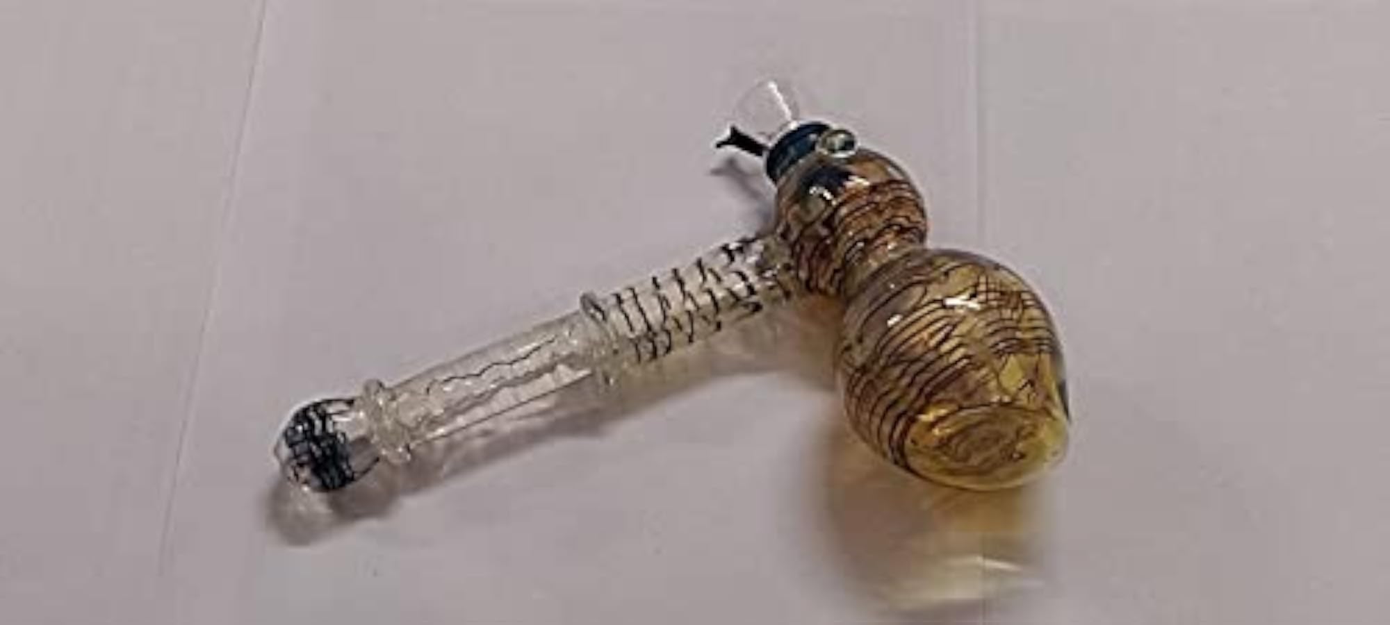 Mix Colour Clear Hammer Chillum Glass Smoking Pipe, Pack of 1