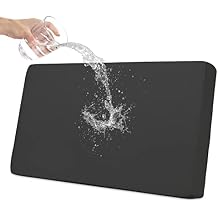 Easy-Going 100% Waterproof Loveseat Sofa Seat Cushion Slipcovers Couch Cushion Cover Stretch Furniture Protector for Kids, Pets Loveseat Cushion, Dark Gray