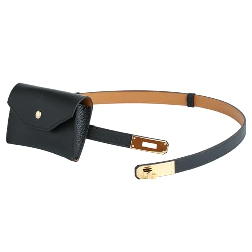 Lafillmiss Box calfskin Leather double needle saddle Belt a