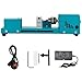 Mini Lathe Beads Polisher Machine DIY CNC Machining for Table Woodworking Wood DIY Tool Lathe Standard Set (Blue)
