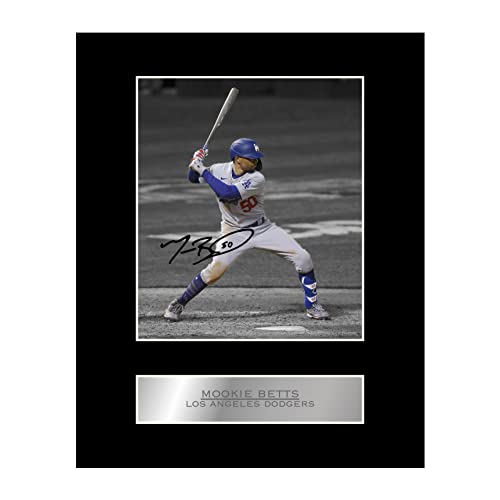 iconic pics Mookie Betts Print Signed Mounted Photo Display Autographed Picture Print