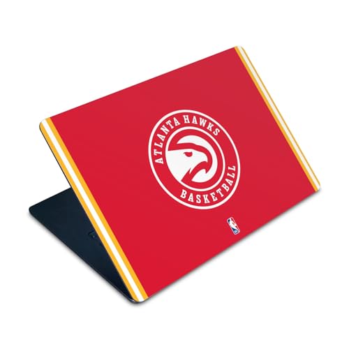 Skin MacBook Air 15 M2 NBA vinyle rouge officiel Atlanta Hawks haute résistance aux rayures