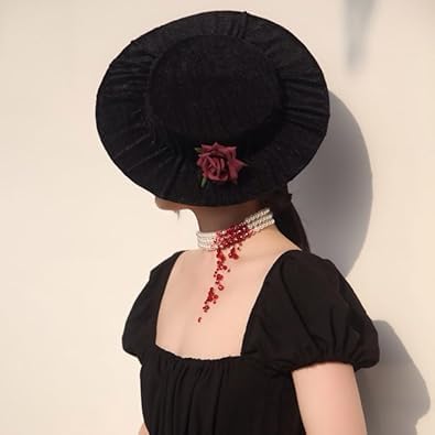 Blutige Perlenkette Damen Accessoires mit Verstellbarer Blut Halskette, Perlenkette Blut mit Quasten, Blutketten für Karneval Fasching Kostüm Party