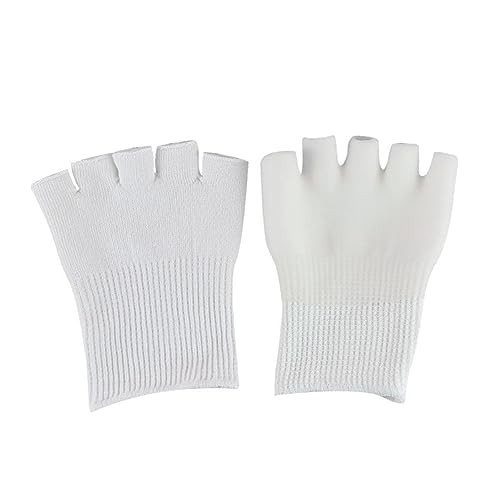 MUSISALY 1 Pair Gel Socks Moisturizing Socks Foot Spa Socks Five Finger Socks Dry Cracked Heels Socks Big Toe Separators Gel Toe Protector Open Toe Socks Foot Care Supplies White