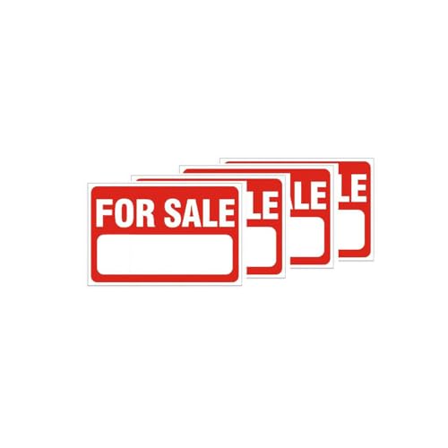 Norkmdi 4PCS for Sale Sign Car Sticker, 8 x 12