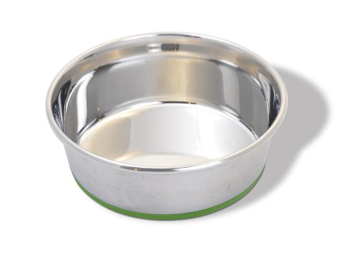 Van Ness Pets Large Stainless Steel Dog Bowl, 96 Oz, Natural #TOP8