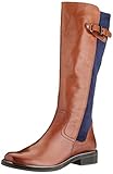 Stretch-Schaft Caprice Damen 9-9-25504-25 Kniehohe Stiefel, Cognac/Ocean, 41 EU