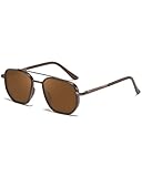 SODQW Tangle Free Aviator Sunglasses for Women Men Square Frame Sun Glasses for Driving & Traveling UV...