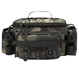 Bolsa Mochila Impermeável Para Pesca Camuflada C/ 11 Ganchos