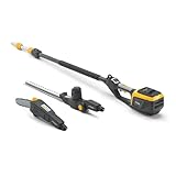 STIGA MT 500e Akku-Multitool: Heckenschere & Hochentaster, 46 cm Klinge, 25 cm Schiene, 75 cm Teleskopstiel, 112° drehbar, bis zu 50 Min. Akku 48V 2Ah nicht inkl.