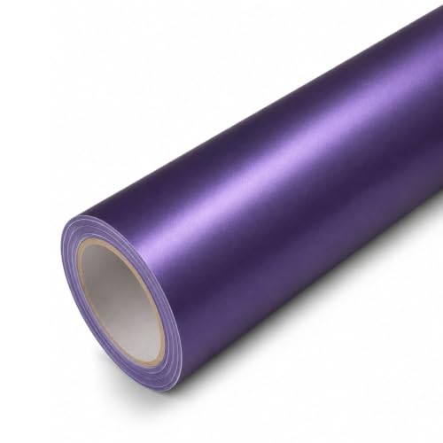 Image of WISDOM Purple Metallic Self Adhesive Wallpaper for Furniture Cabinets Wardrobe Table Drawer and Home Decor, Peel and Stick Decorative Vinyl Contact Paper DIY and Interior Decoration (20x48 in)