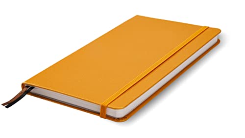 Minimalism Art, Premium Hard Cover Notebook Journal, Large Size, Composition B5 7.6"X10", 186 Numbered Pages, Gusseted Pocket, Ribbon Bookmark, Extra Thick Ink-Proof Paper 120Gsm (Squared, Amber) #TOP3