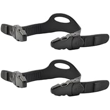 Black Rubber Fins Strap Adjustable Fin Strap with Quick Release Buckles, Durable Replacement Strap, Assembly for Diving, Snorkeling, Swimming, Pack of 2 Straps