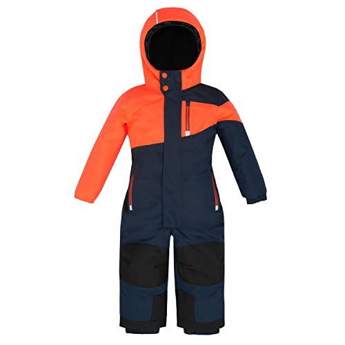 Killtec Kinder Skioverall 38469-814 wasserdicht 10.000 mm Wassersäule - dunkelnavy/neon orange - Größe 116