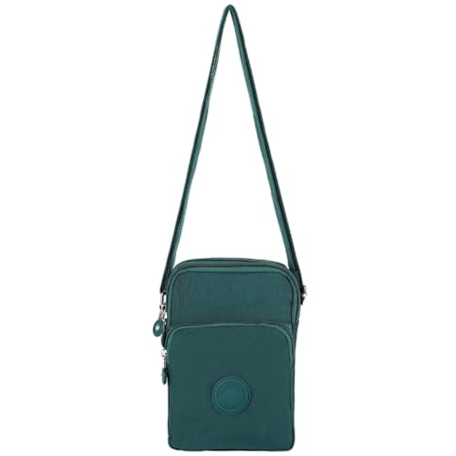Bolsas e bolsas transversais pequenas para mulheres, bolsas transversais Foldie para mulheres, melhores bolsas transversais para viagem, bolsa de viagem, Verde escuro