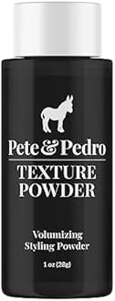 Pete & Pedro TEXTURE POWDER - Texturizing and Volumizing Styling Powder For Men & Women | Adds Mega Volume & Texture, Matte Finish, Root Lifting & Restyleable Hold | As Seen on Shark Tank, 1 oz. | Texturizing, Volumizing, For Men & Women, Adds Mega Volume, Texture, Matte Finish