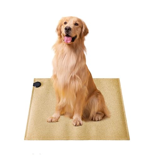 YJINGRUIペット用ホット カーペット 猫犬用カーペット ホットマット 6段温度調 12段タイマー機能 噛みつき防止 防水難燃 滑り止め 25℃-45℃ 低温発熱 速暖性 均一発熱 小中動物用ヒーターマット ペット用暖房器具 (50*60cm)