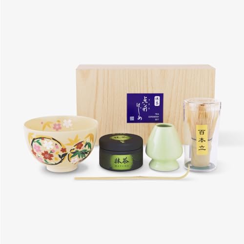 【伊藤園専門店 公式】本格お点前セット おーいお茶 抹茶 缶 茶碗 茶筅 茶筅直し 茶杓 お点前（Amazon）
