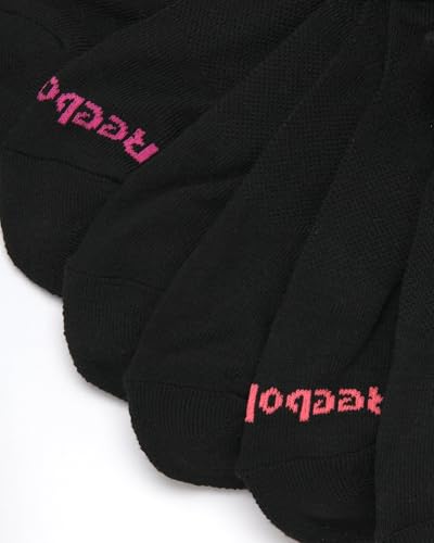 Image of Reebok Womens No Show Socks Moisture Wicking Cushioned Low Cut Socks 6 Pack