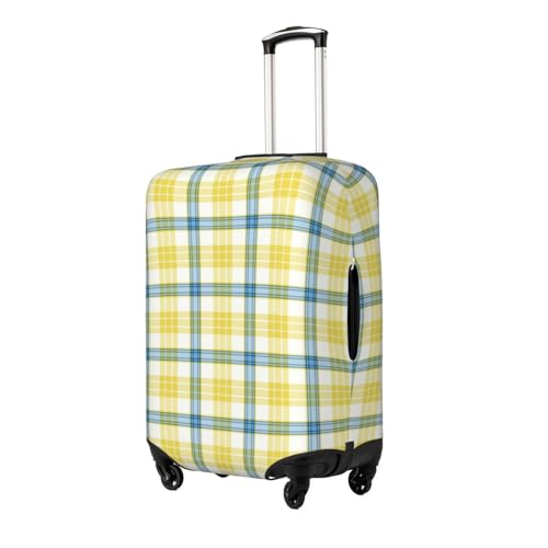Mcgrath Tartan Blue And Yellow Irish Plaid Luggage Cover, Protective Washable Suitcase Cover - Travel Fashion Elastic Suitcase Protector Medium2