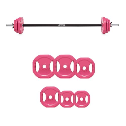 RitFit Adjustable Barbell Weight Set for Weightlifting and Strength Training in Home&Gym (40LB)