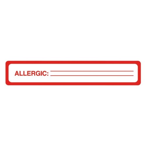 TAB40561 - Medical Labels for Allergy Warnings