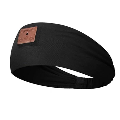 Fuhjythy Auriculares Compatible con Bluetooth Bandana Deportiva Boho Diadema Auriculares HD Altavoces Finos Música para Durmientes CallingYoga,B
