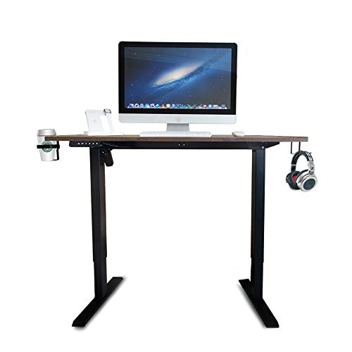 Meef Computer Desk Height Adjustable Standing Desk Ergonomic Electric Home Office Stand Up Computer Workstation (Maple Wood, 40 In) #TOP1