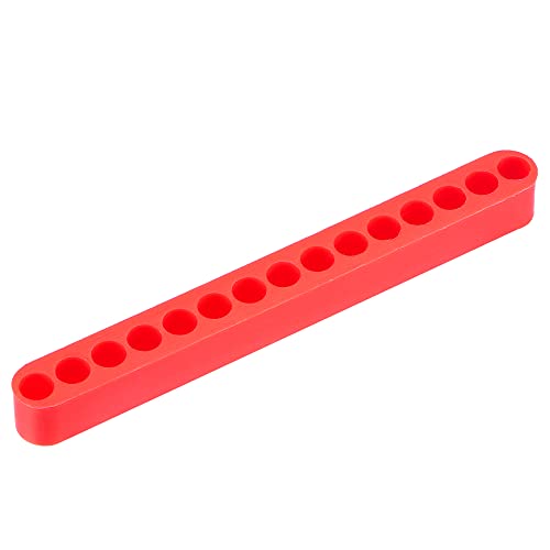 Uxcell 15 Holes Screwdriver Bit Holder 7Mm Dia Plastic Hex Shank Storage Case Red 5 Pcs #TOP20
