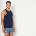 Amazon Essentials Men's Sleeveless Super Soft Modal Undershirt, Pack of 2, Medium Grey Heather/Navy, Large
