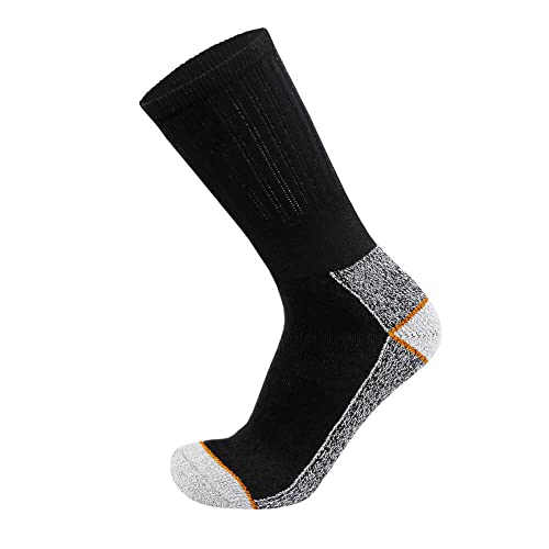 Mens Heavy Duty Steel Toe Work Cotton Socks, Thick Triple Cushioned Crew Socks3