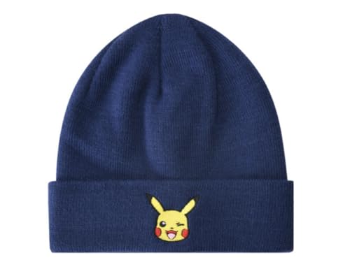 Pokemon Beanie Bonnet d'hiver (DE/NL/SE/PL, numérique, 56, bleu foncé), bleu foncé