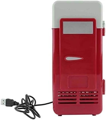 Mini Fridge Small refrigerator 194 * 90 * 90mm Energy Saving And Eco-Friendly 5V 10W USB Car Portable Fridge (Color : Red)