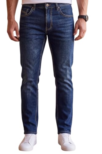 Image of Louis Philippe Men's Slim Fit Stretch Fabric for Comfort Premium Wash Aesthetic Authentic Twill and Durable Jeans