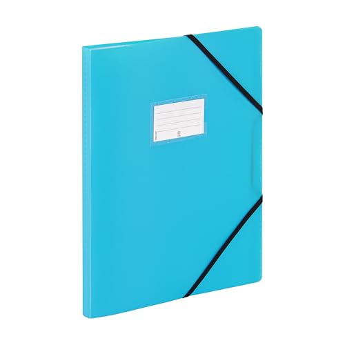 VIQUEL - Porte-Vues 120 Vues A4 FEEL'EASY - Protège-Documents en Plastique Résistant - 60 Pochettes - Idéal pour le bureau ou la maison - Bleu Turquoise