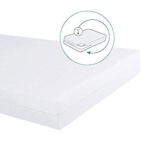 Bedecor Zippered Waterproof (Top and around) Mattress Encasement Breathable Terry Towelling - 180x200+20cm Cover