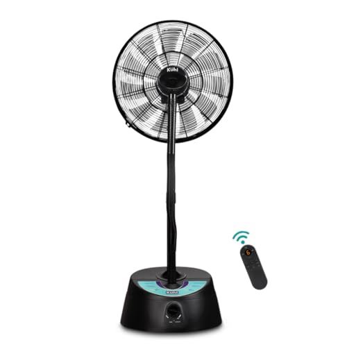 Image of KUHL Exzel H3 Next Gen BLDC Desert Cooler with Mist & Humidifier | 18 Inches Pedestal Fan | Remote Operated | High Airflow & Low Noise | 6L /8 Hr Water Tank Capacity | Tilt Function | 450 mm