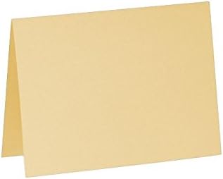 LUXPaper A7 Folded Cards | 5 1/8" x 7" | Blonde Metallic | 107lb. Cover | 50 Qty