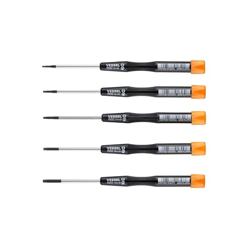 【Amazon.co.jp 限定】ベッセル(VESSEL) マイクロ ドライバーセット 5本組 精密 ネジ用 トルクスドライバー T5 / T6 / T7H / T8H / T10H 99005TX