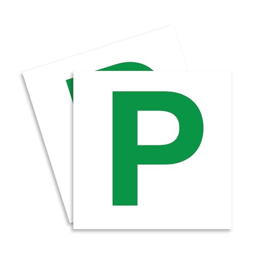 ARVO 2 Pack Magnetic P Plates for Cars Strong & Thick Learner Plates No Melting No Blow Off Easy to Move Without Scratching Paint 178mm x 178mm UK Road Legal Driver Signs
