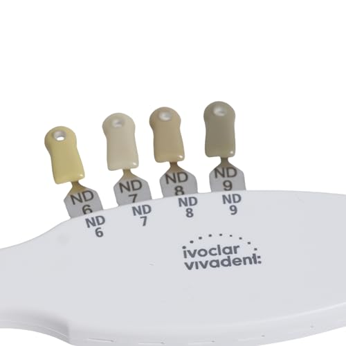 Image of Dental Shade Guide 5 4 Colors | Teeth Whitening Shade Guide | IPS Natural Die Porcelain Veneer Color Guide