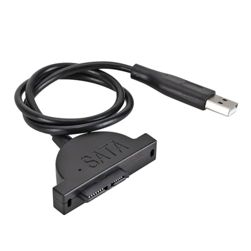 Adaptador USB 2.0 a Mini SATA para lector CD/DVD miniatura 5